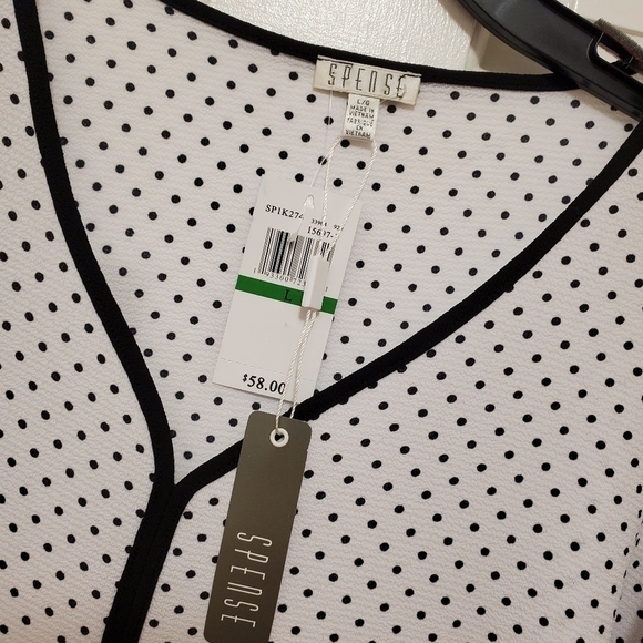SPENSE POLKA DOT BLOUSE - LARGE - Picture 3 of 6